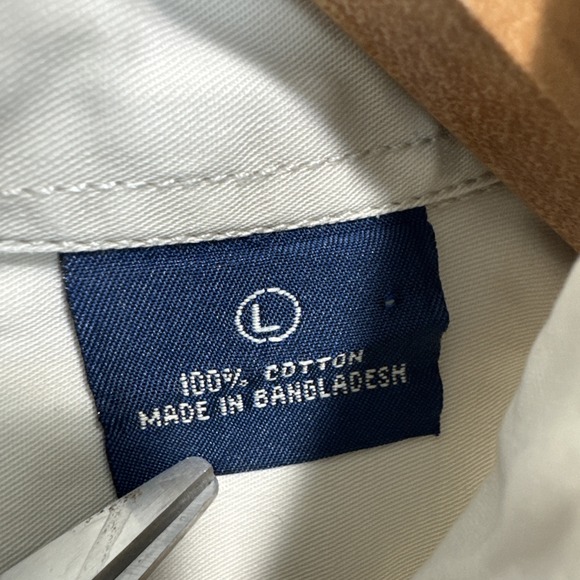 Vintage LEE Western Wear‎ Long Sleeve Button Shirt Men's Large Tan Beige Dress - Picture 4 of 8